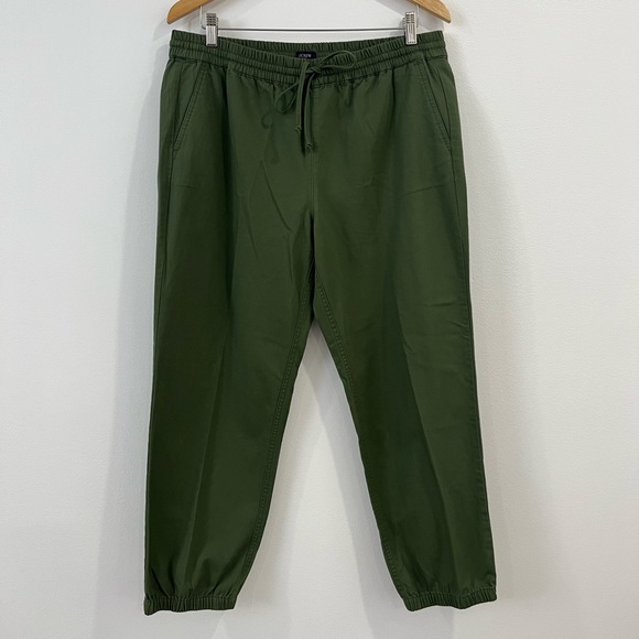 J. Crew Lightweight Jogger Pants Cotton Tencel  BA130 Drawstring Green 12 - Picture 2 of 9